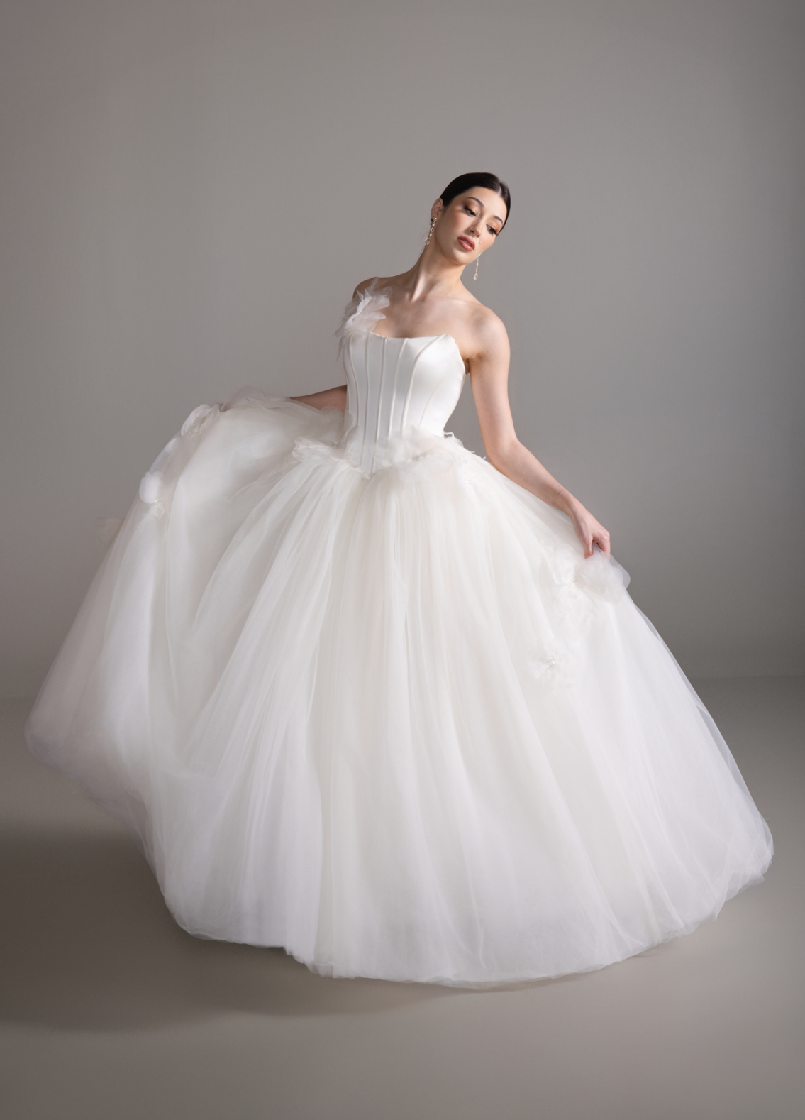 BRITTANY detail of delicate floral crystal embellishments