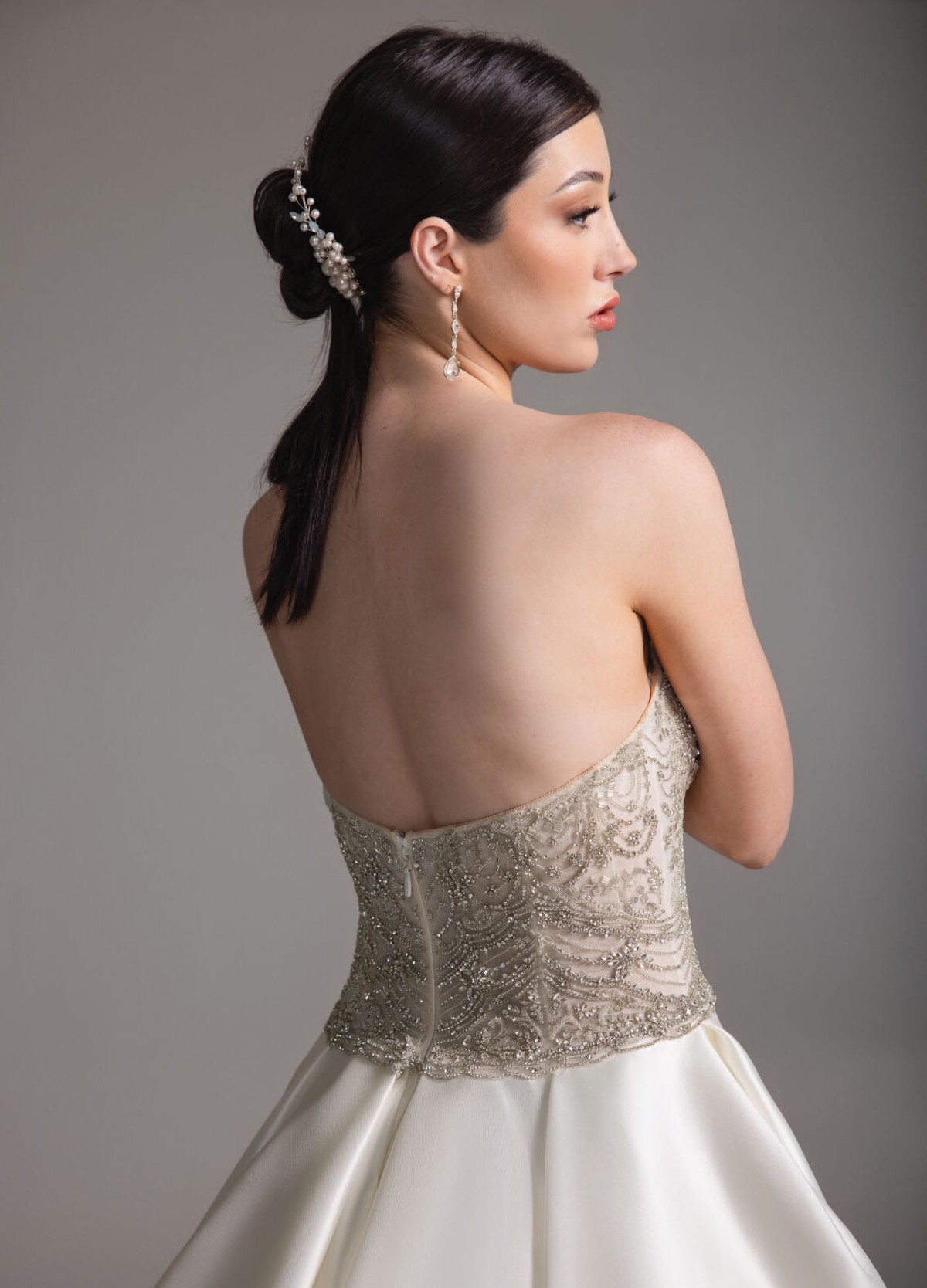 BANU dress featuring richly detailed couture embellishment