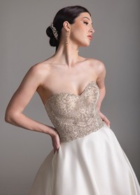 BANU back view highlighting structured skirt