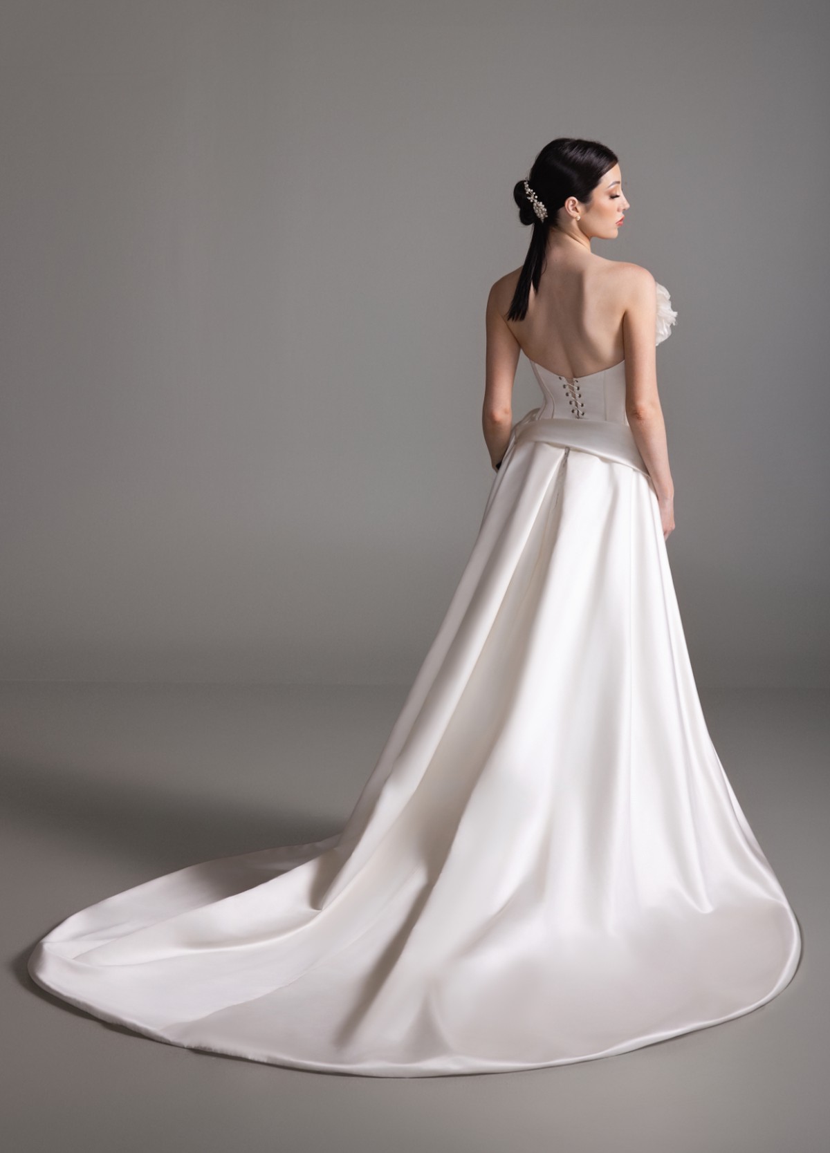 BETHANY gown close-up of sophisticated couture construction