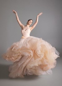 BLOOM gown close-up of soft tulle construction