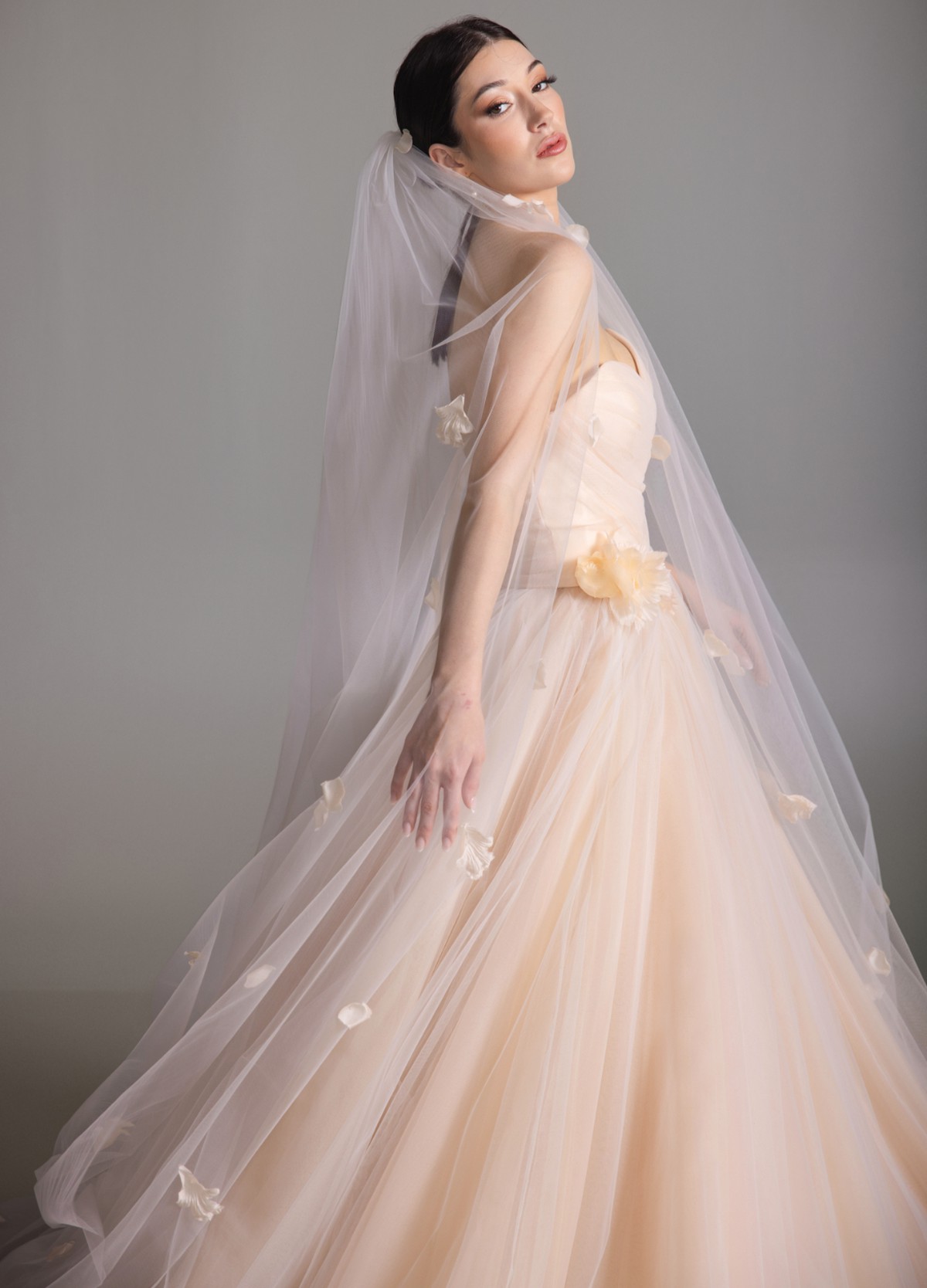 BLOOM back detail showcasing chapel train flow