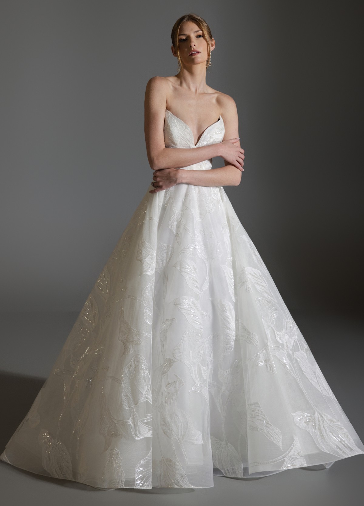 ALI couture dress showcasing fresh romantic design with refined sophistication