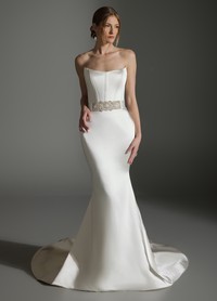 ALICIA full gown with overskirt showcasing versatile dramatic couture design