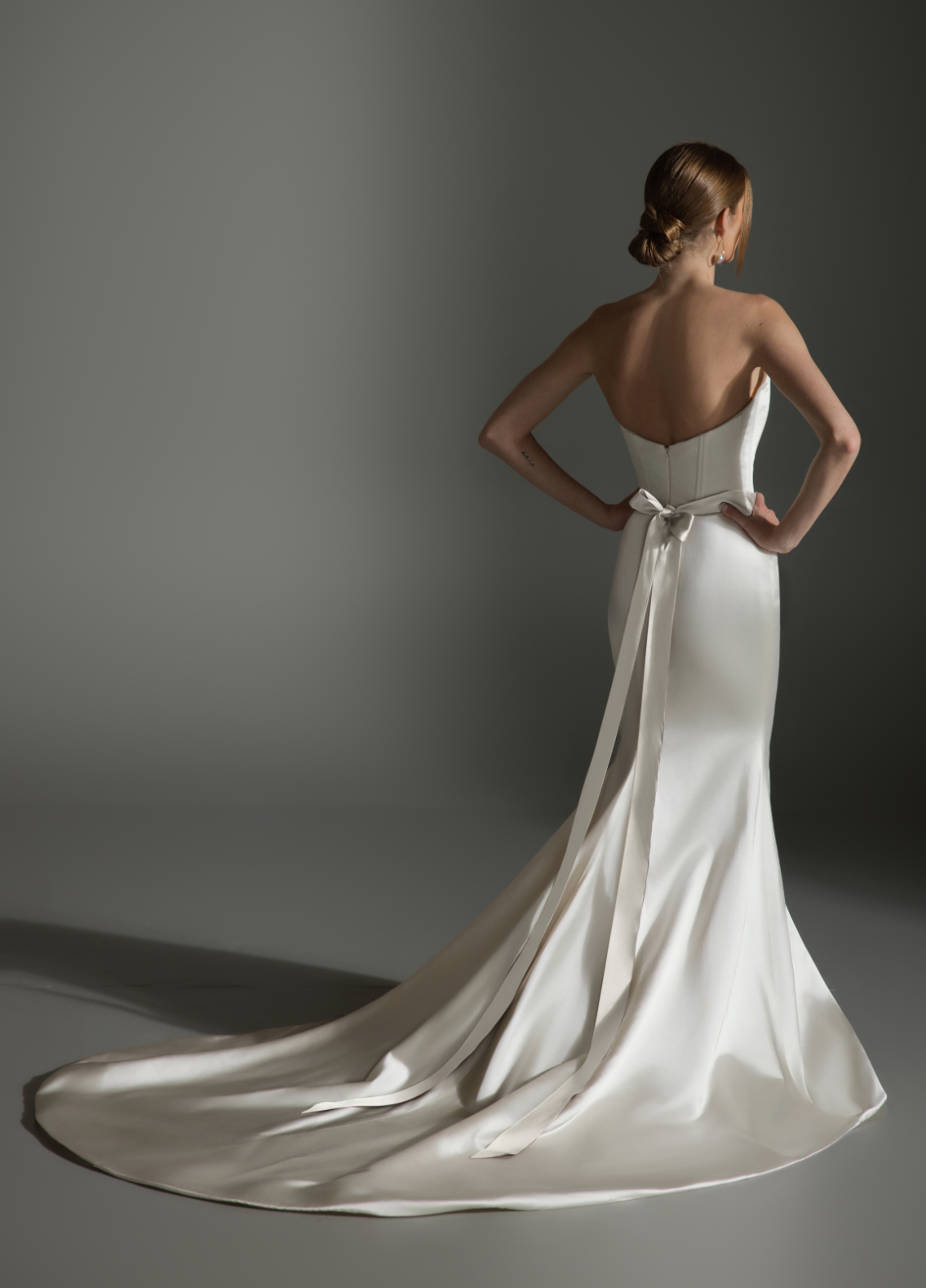 ALICIA bridal elegance highlighting matte silk satin and sophisticated detail