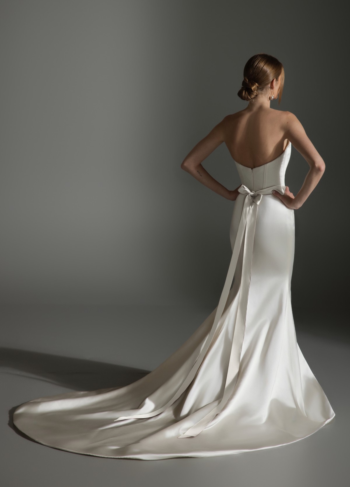 ALICIA bridal elegance highlighting matte silk satin and sophisticated detail