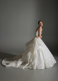 ANABEL couture dress showcasing classic elegance with modern refined edge