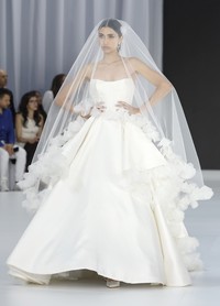 APRIL bridal veil full length showcasing romantic floral embellishments