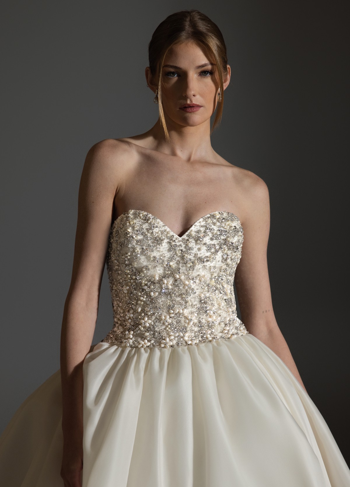 ASPEN wedding dress showcasing classic sweetheart neckline and refined detail