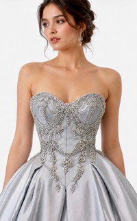 CLANCY wedding gown detail view 4
